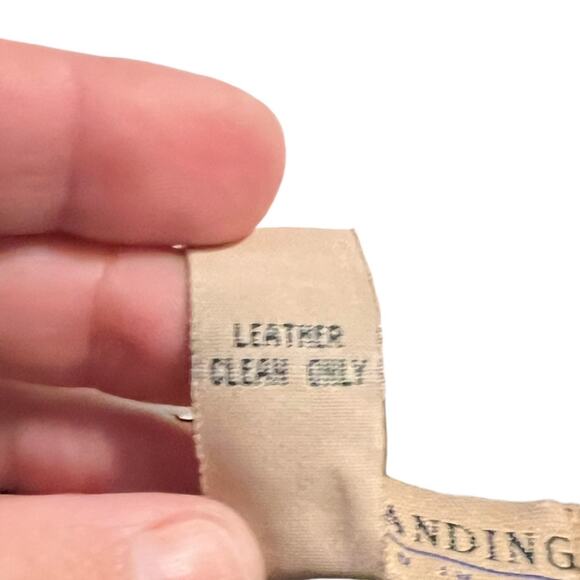 Marsh Landing Black Leather Vest Ribbed Cotton Back Button Front Size M Y2K 90s - Picture 7 of 10